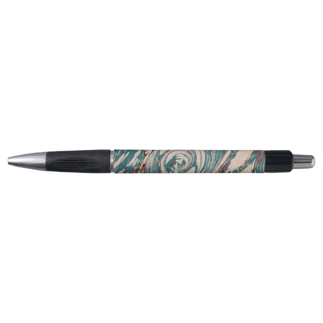Marbling Book Covers Endpapers Antique Swirls Pen (Front)