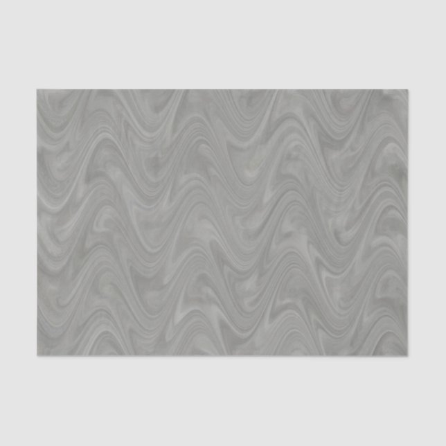 Marbling Gray Green Pattern Tissue Paper (Front)