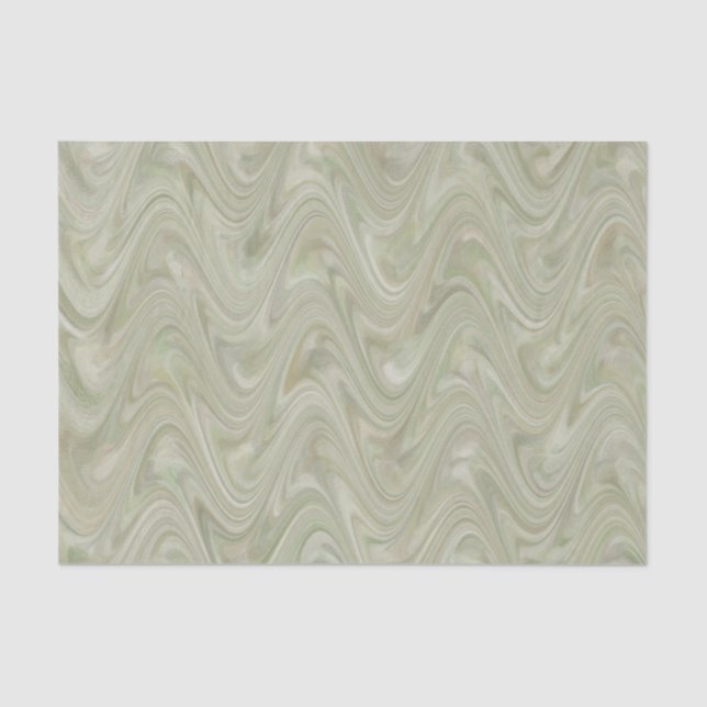 Marbling Green Pattern Tissue Paper (Front)