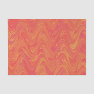 Marbling Orange Pink Red Pattern Tissue Paper