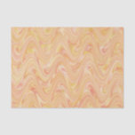 Marbling Orange Yellow Pattern Tissue Paper