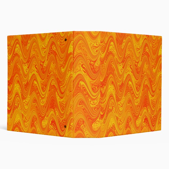 Marbling Orange Yellow Red Pattern 3 Ring Binder (Background)