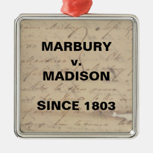 Marbury Madison Checks and Balances Resistance Metal Ornament