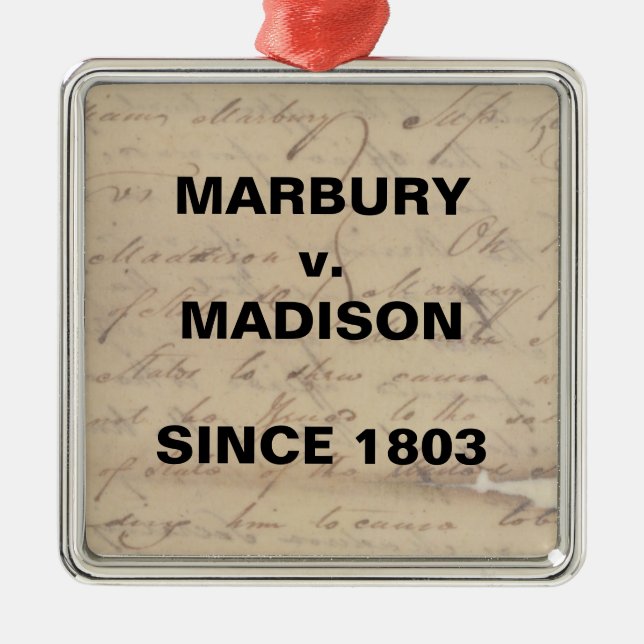 Marbury Madison Checks and Balances Resistance Metal Ornament (Front)