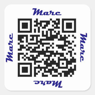 Marc QR Code Personalized NAME Sticker