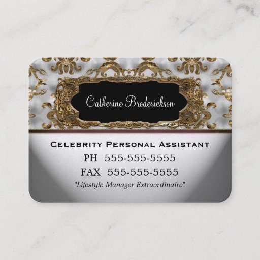 Customizable Marcee Personal Assistant Professional Round Edge Business Cards