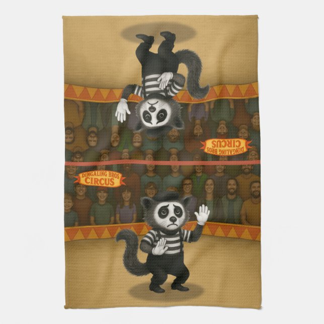 Marcel, civet mime kitchen towel (Vertical)