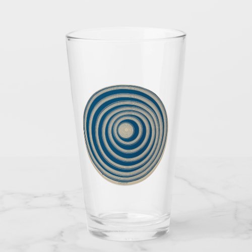 Marcel Duchamp Rotorelief BLUE Pint Glass