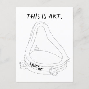 Marcel Duchamp's Fountain R.Mutt 1917 Invitation Postcard