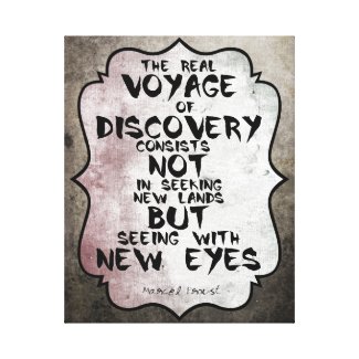 Marcel Proust famous quote about voyage Canvas Print