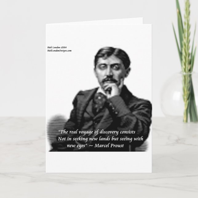 Marcel Proust & Famous Quote Card (Front)