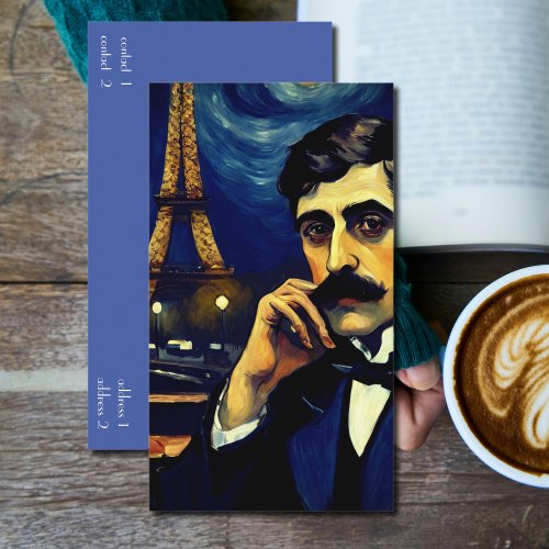 Marcel Proust in Paris _fantasy art Business Card