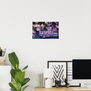 Marcel Proust Inspirational Quote "Grateful" Poster