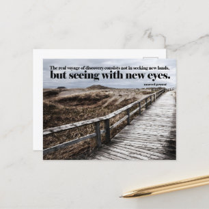 Marcel Proust Inspirational Quote "New eyes" Postcard