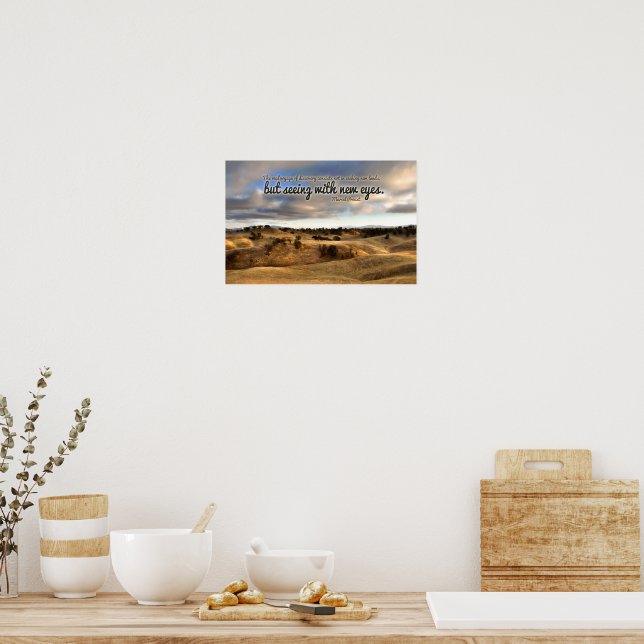 Marcel Proust Inspirational Quote "New eyes" Poster (Kitchen)