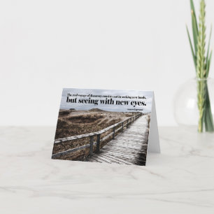 Marcel Proust Inspirational Quote "New eyes" Thank You Card