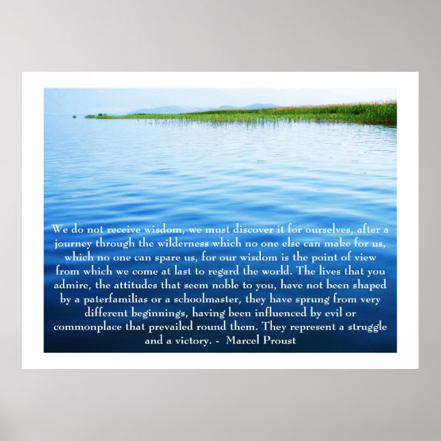 Marcel Proust - Quote about LEARNING Poster (Front)