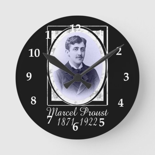 Marcel Proust Round Clock