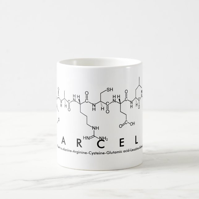 Marcela peptide name mug (Center)