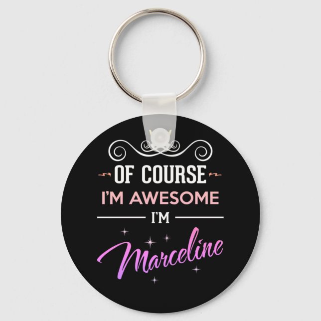 Marceline Of Course I'm Awesome Keychain (Front)