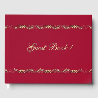 Marcella  and Gold Design Guest Book