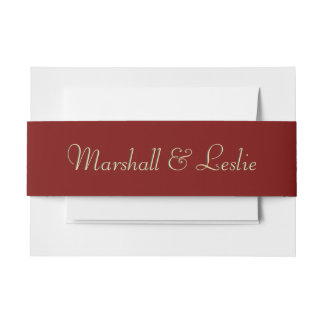 Marcella and Gold Invitation Belly Band
