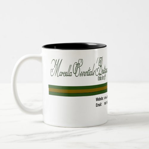 Marcella Essentials Boutique Logo  Two_Tone Coffee Mug