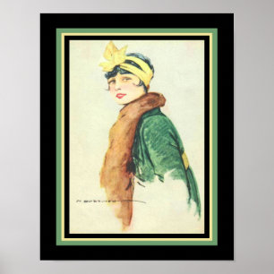 Marcello Dudovich 1920s Art Deco Flapper Print