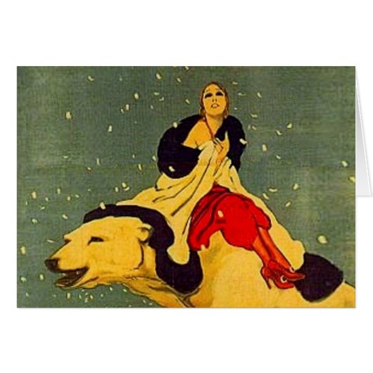 Marcello Dudovich Art Deco Polar Bear Padova Cards (Front Horizontal)