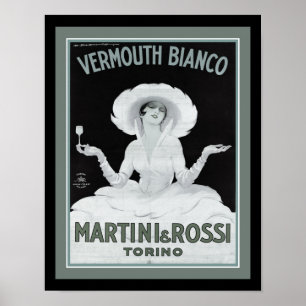 Marcello Dudovich Art Deco Vermouth Bianco Poster