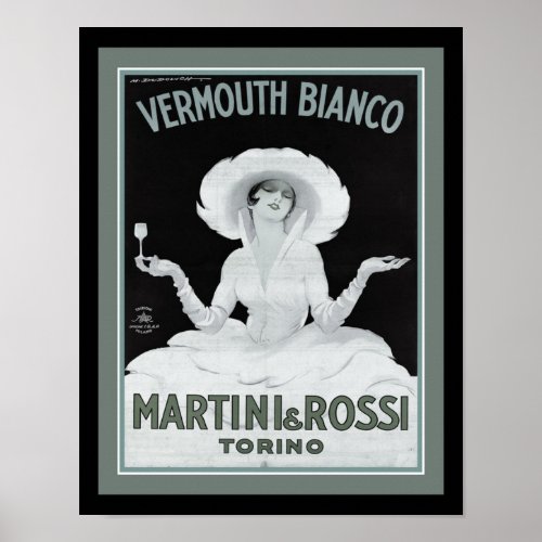 Marcello Dudovich Art Deco Vermouth Bianco Poster