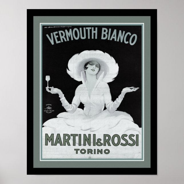 Marcello Dudovich Art Deco Vermouth Bianco Poster (Front)