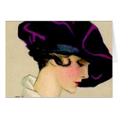 Marcello Dudovich Illustration “Girl In Purple Hat (Front Horizontal)