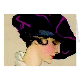 Marcello Dudovich Illustration “Girl In Purple Hat