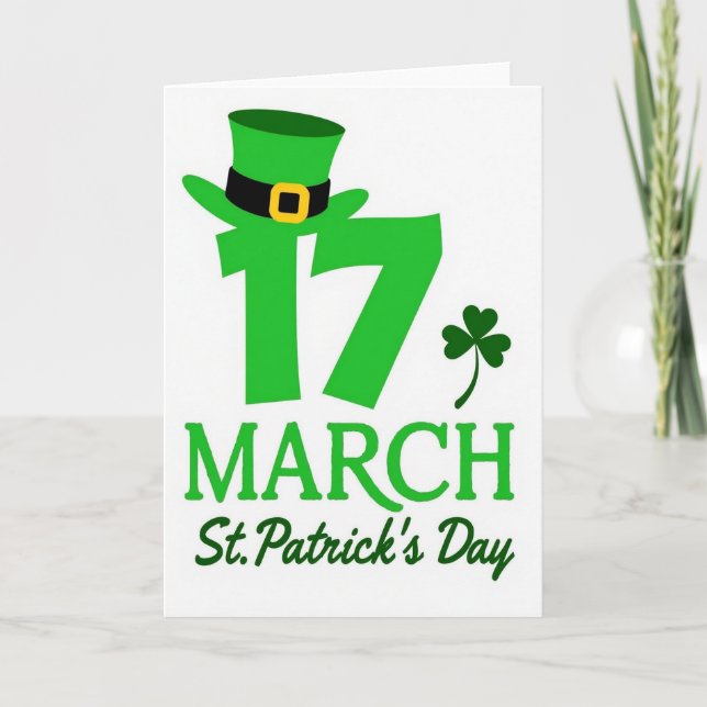 March 17 Day Green Card (Front)