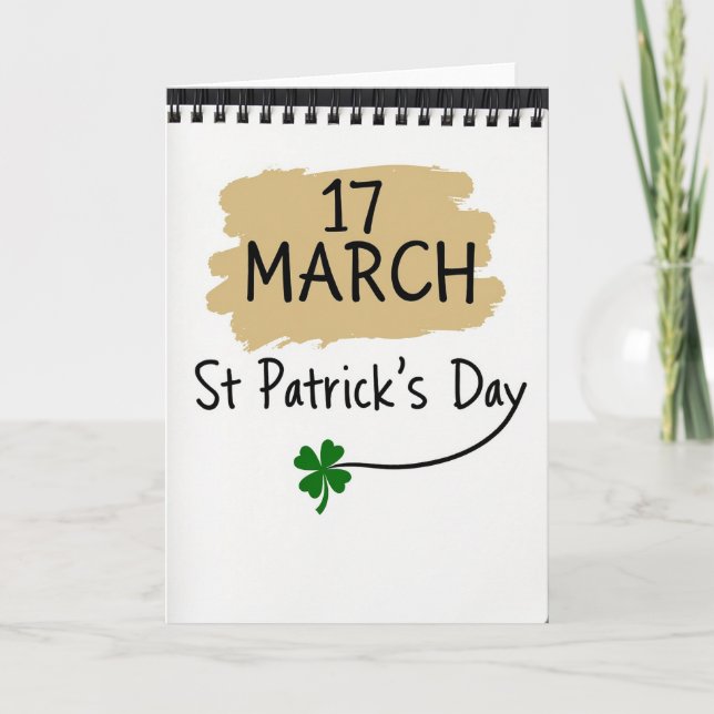 March 17 St Patricks Day Card (Front)