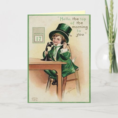 March 17 St Patricks Day Vintage Greeting Card