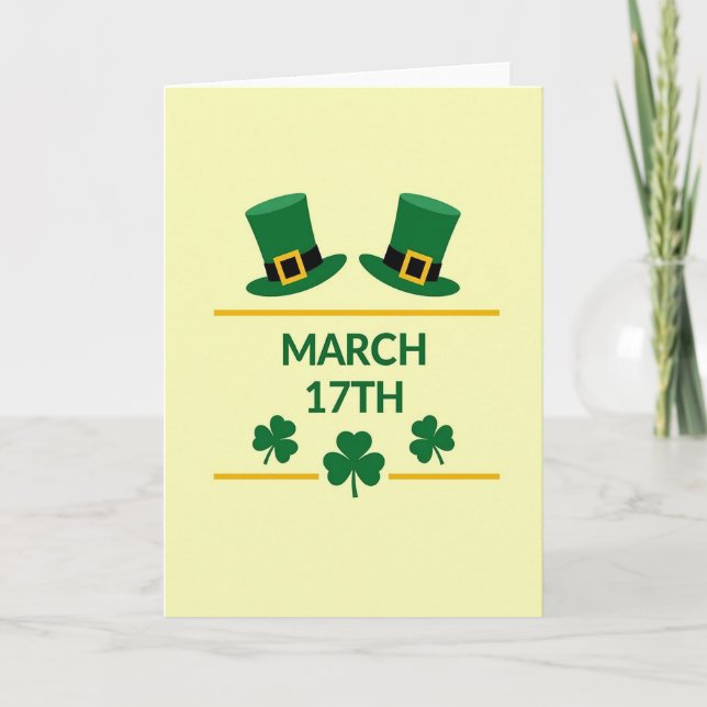 March 17Th Celebration Card (Front)
