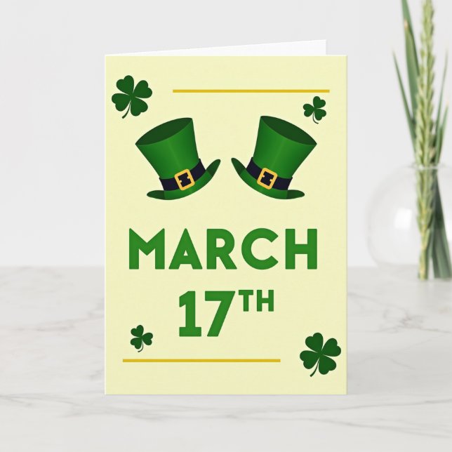 March 17Th St Patricks Day Card (Front)