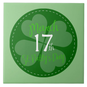 March 17th St. Patty's Day Celebration Ceramic Tile