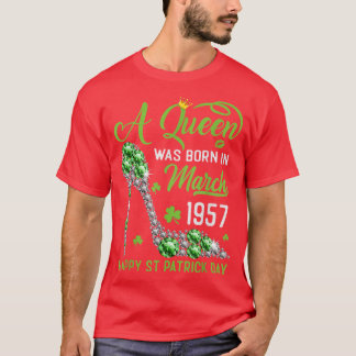 March 1957 66th Birthday Happy St Patrick's Day Sh T-Shirt