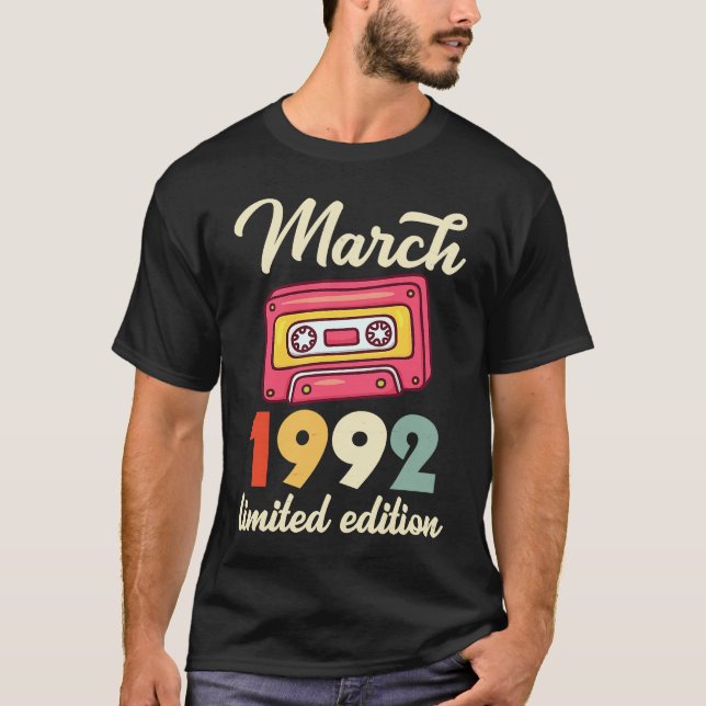 March 1992  31 Years Old Happy Birthday To Me T-Shirt (Front)