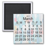 March 2011 Miniature Calendar Magnet