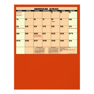March. 2012 Calendar 13 Month Multipurpose Flyer. Flyer