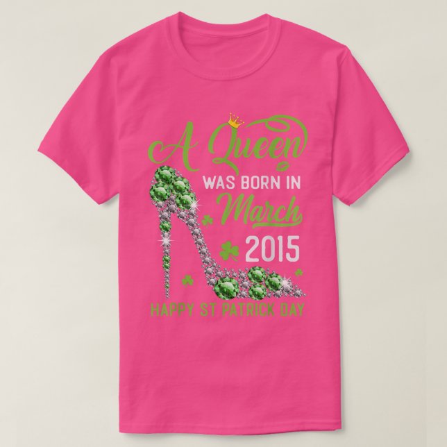 March 2015 8th Birthday Happy St Patrick's Day Sha T-Shirt (Design Front)