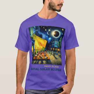 March 29 2025 Partial Solar Eclipse Night Scene fr T-Shirt