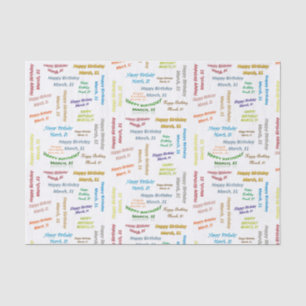 March, 31 Birthday Tissue Paper