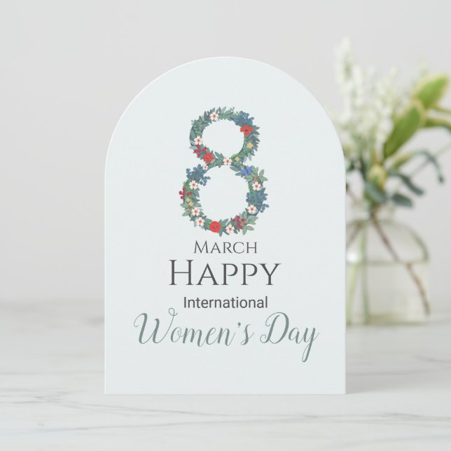 March 8 International Womens Day     Invitation (Standing Front)