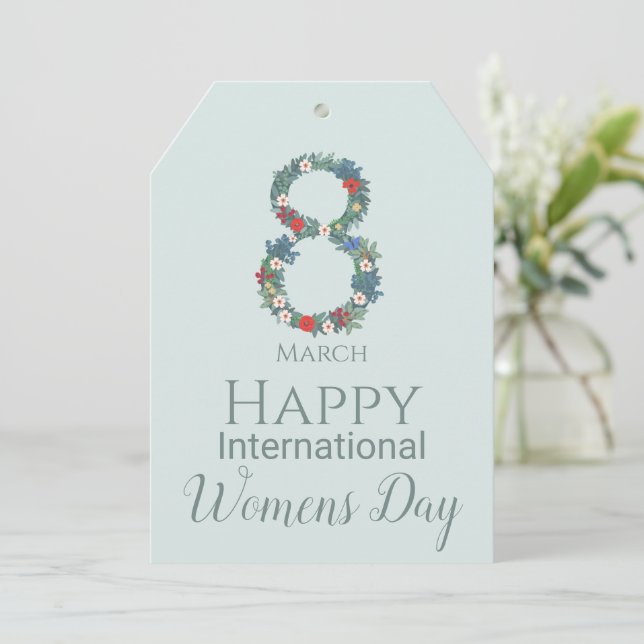 March 8 International Womens Day     Invitation (Standing Front)