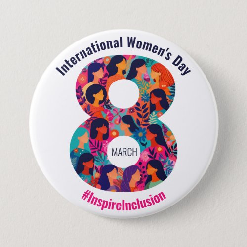 March 8 International Womens Day IWD Button